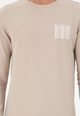 Erkek Regular Fit Bisiklet Yaka Taş Sweatshirt - 50290252063