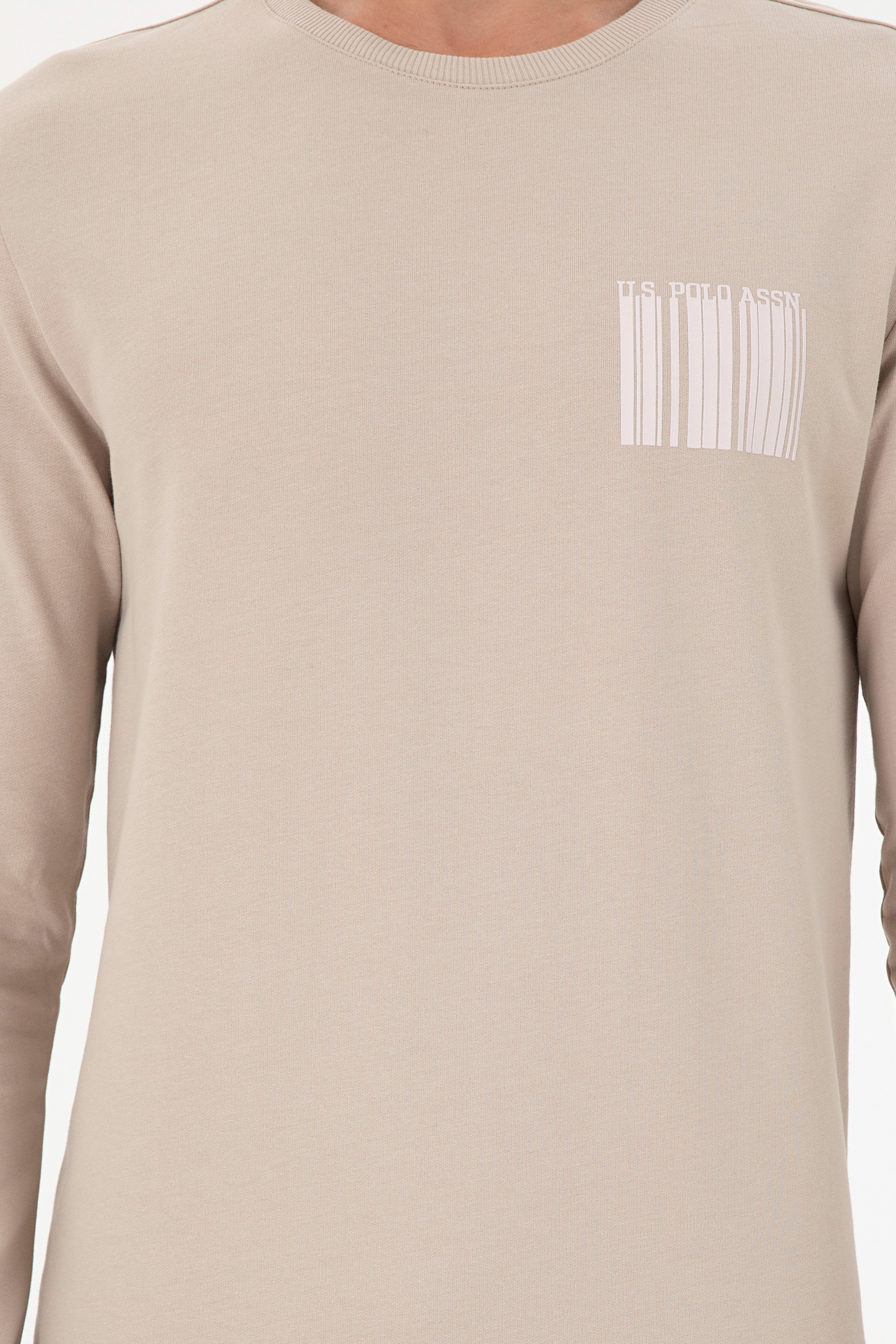 Erkek Regular Fit Bisiklet Yaka Taş Sweatshirt