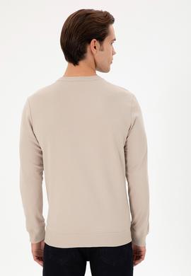 Erkek Regular Fit Bisiklet Yaka Taş Sweatshirt - 50290252063