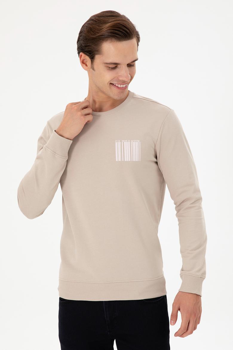 Erkek Regular Fit Bisiklet Yaka Taş Sweatshirt - 50290252063