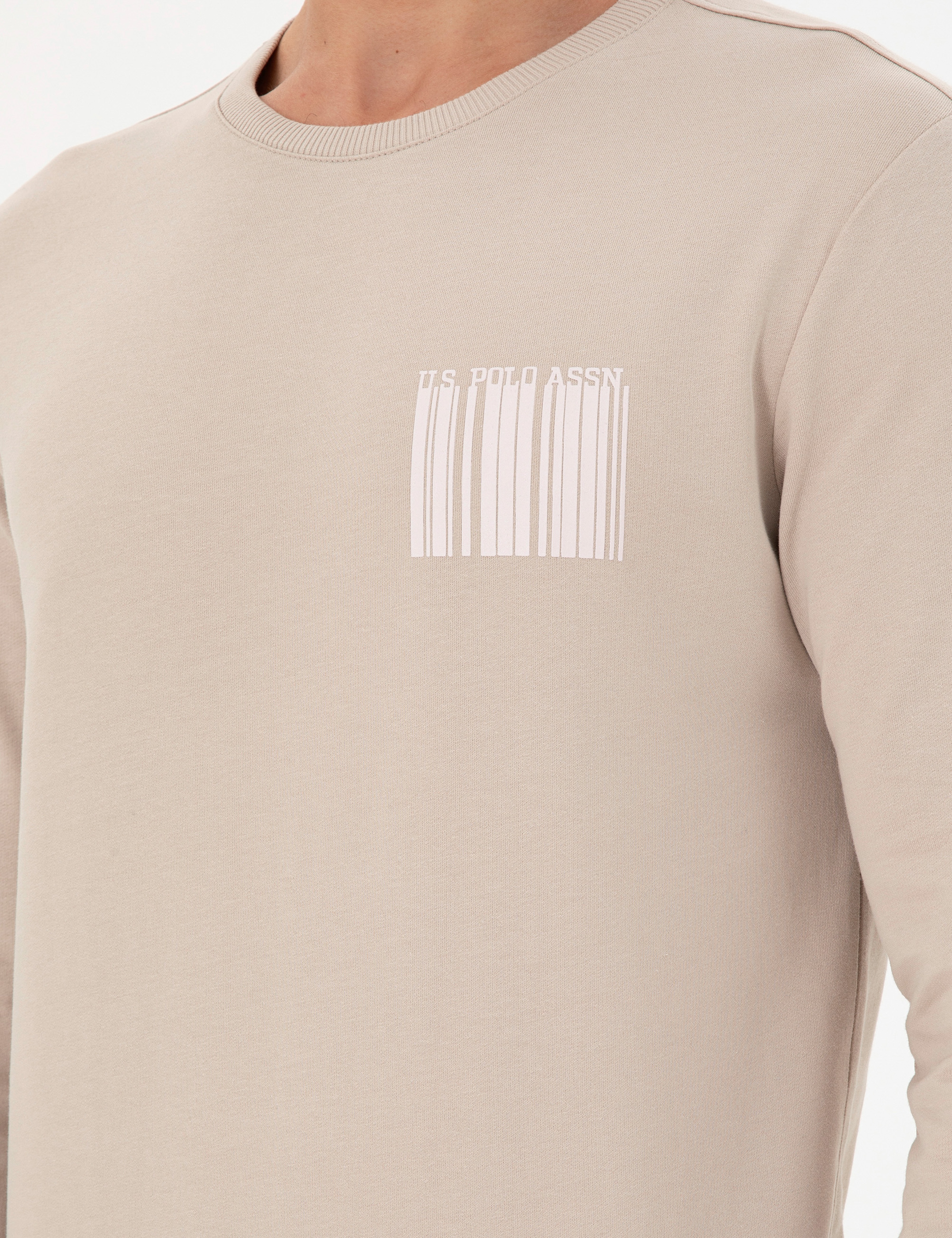 Erkek Regular Fit Bisiklet Yaka Taş Sweatshirt - Image 7
