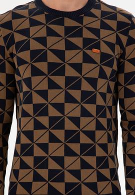 Erkek Regular Fit Bisiklet Yaka Haki Kazak - 50293024001