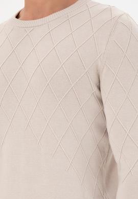 Erkek Slim Fit Bisiklet Yaka Taş Kazak - 50292863028