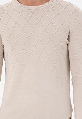 Erkek Slim Fit Bisiklet Yaka Taş Kazak - 50292863028