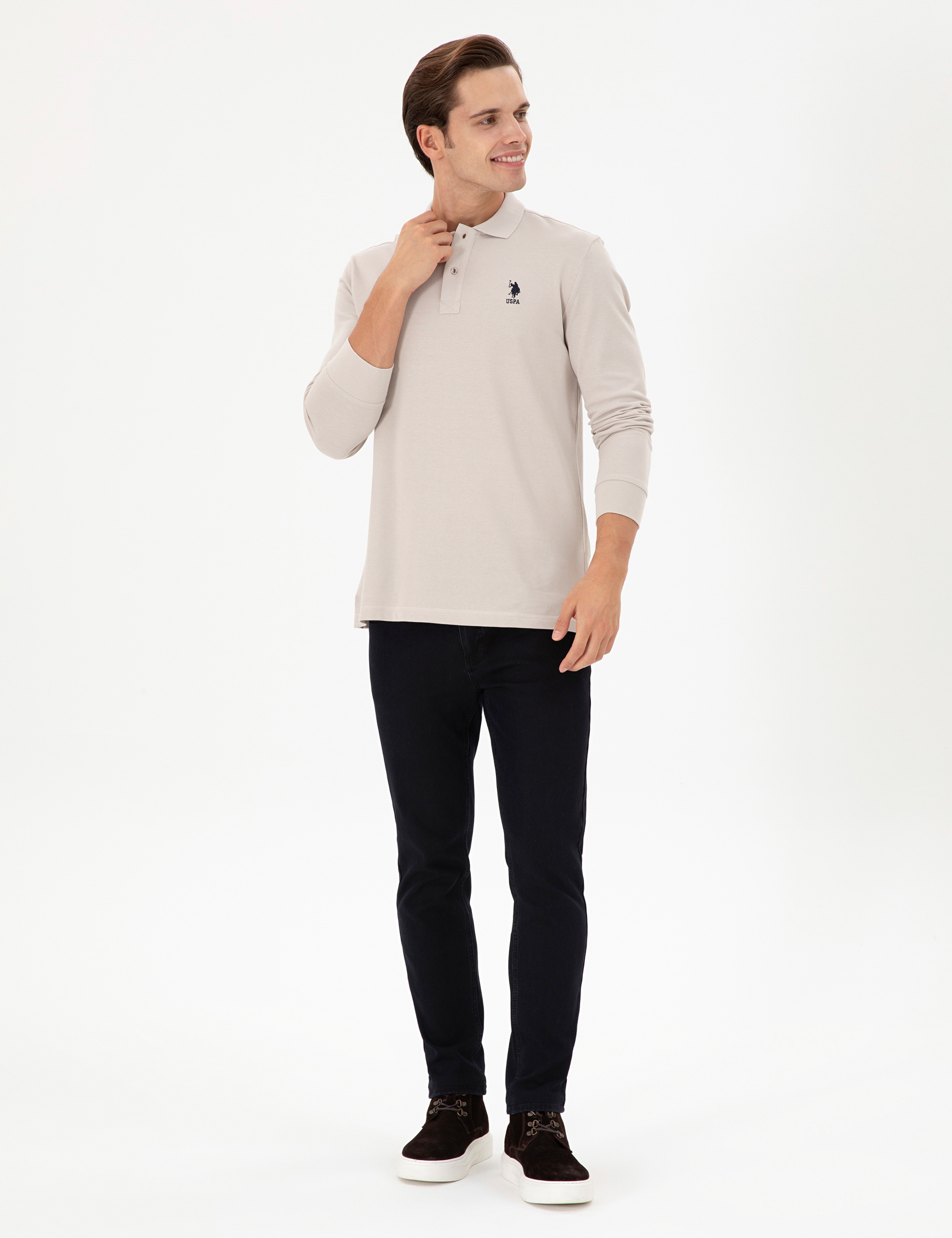 Erkek Taş Basic Sweatshirt - Image 4
