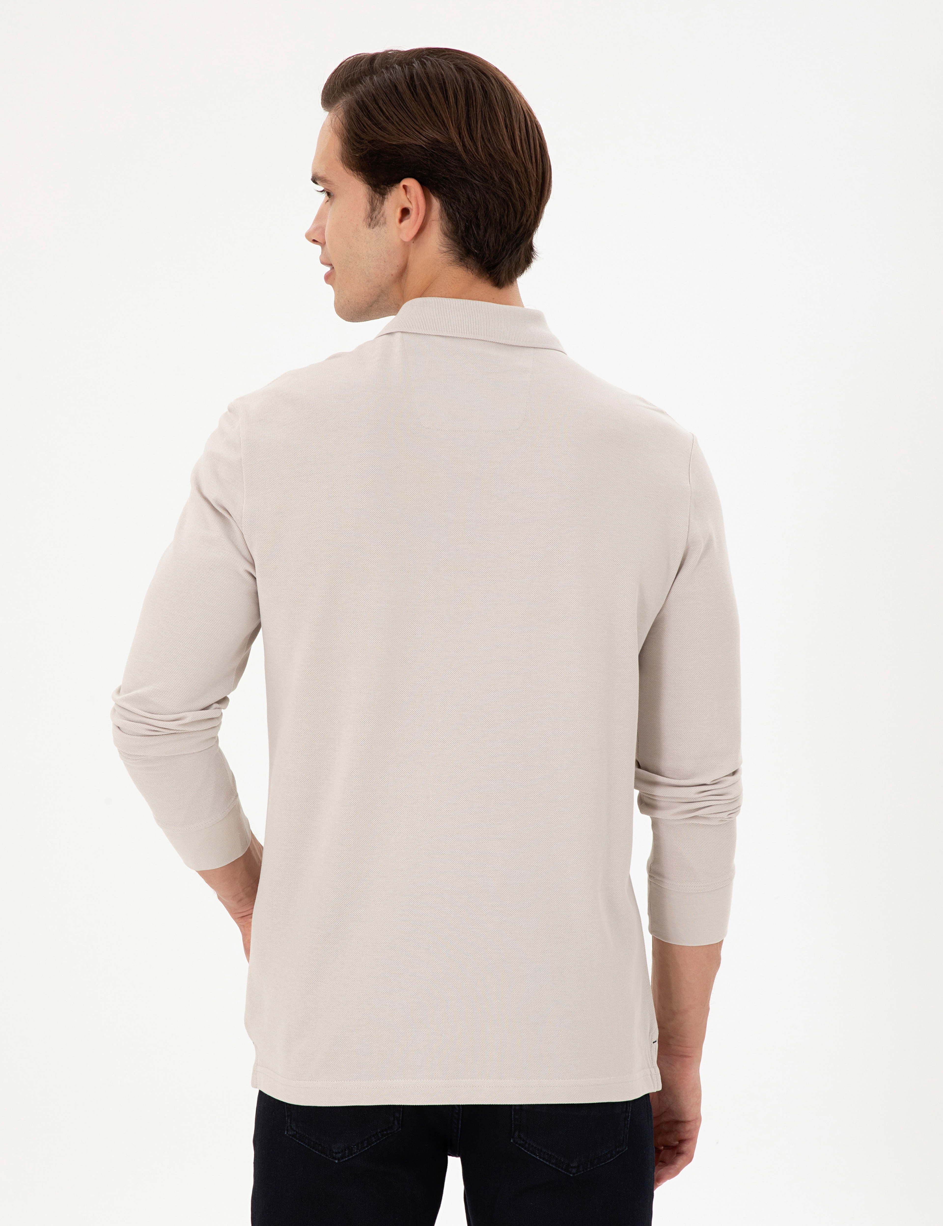 Erkek Taş Basic Sweatshirt - Image 5