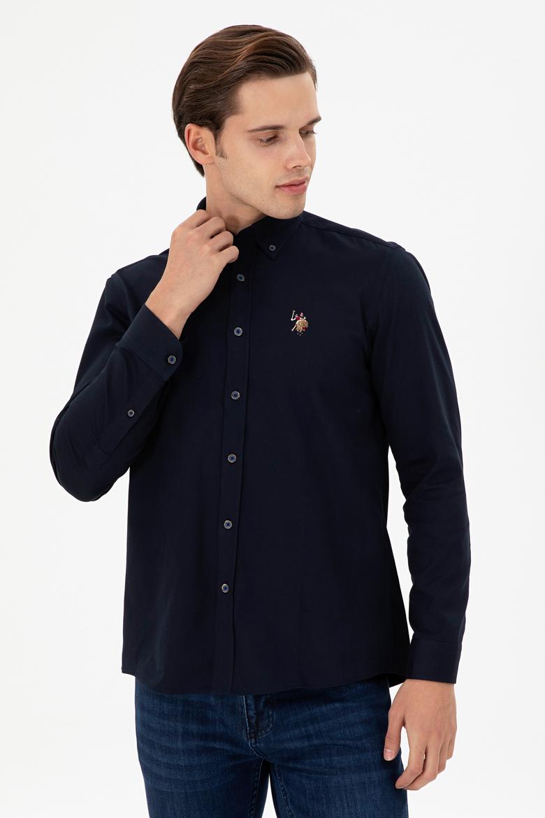 Erkek Lacivert Uzun Kollu Gömlek