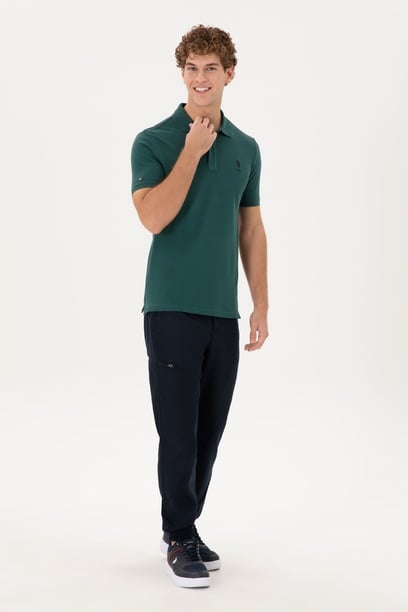 Erkek Jogger Fit Lacivert Kanvas Pantolon