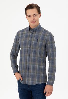 Erkek Koyu Yeşil Uzun Kollu Gömlek - 50293480003