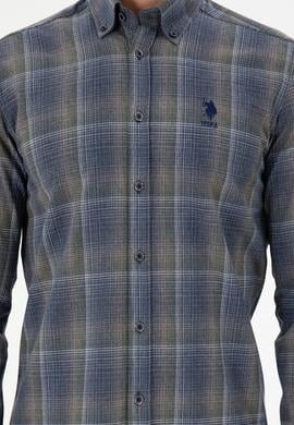 Erkek Koyu Yeşil Uzun Kollu Gömlek - 50293480003