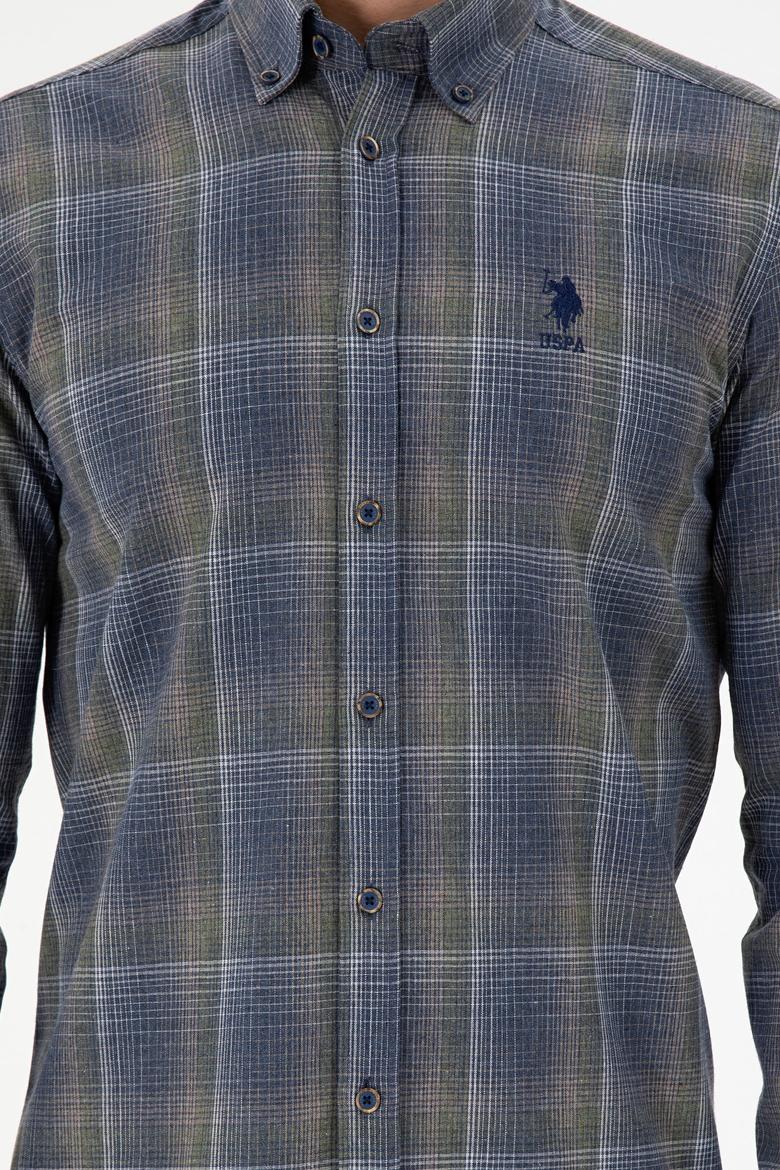 Erkek Koyu Yeşil Uzun Kollu Gömlek - 50293480003