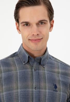 Erkek Koyu Yeşil Uzun Kollu Gömlek - 50293480003