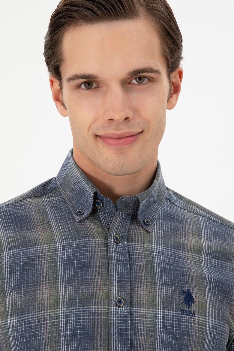 Erkek Koyu Yeşil Uzun Kollu Gömlek - 50293480003