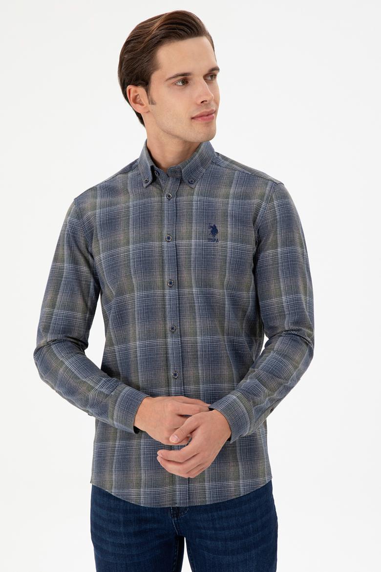 Erkek Koyu Yeşil Uzun Kollu Gömlek - 50293480003