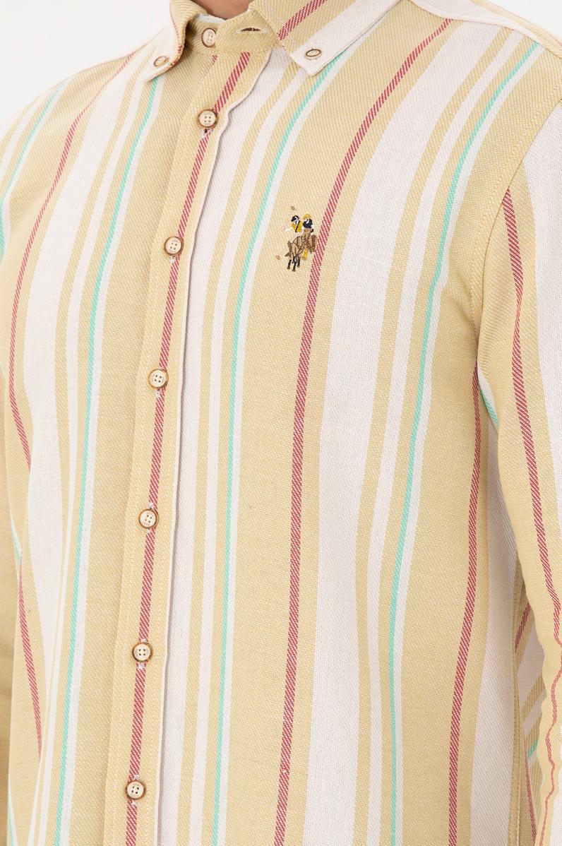 Erkek Sarı Uzun Kollu Gömlek