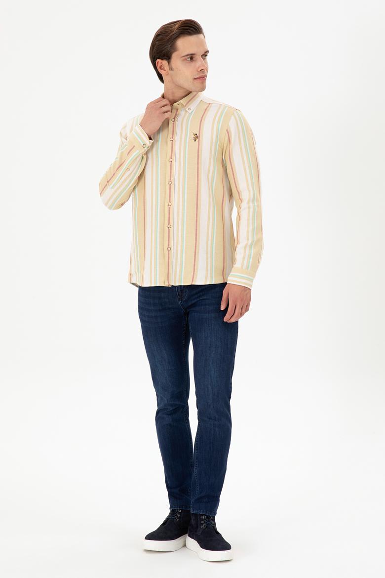Erkek Sarı Uzun Kollu Gömlek - 50291241001