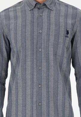 Erkek Saks Uzun Kollu Gömlek - 50293467016