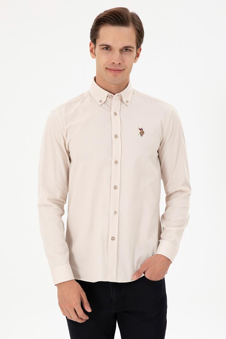 Erkek Taş Uzun Kollu Gömlek