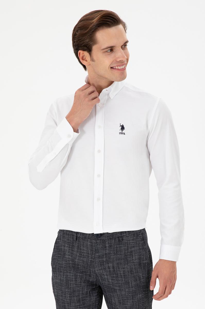 Erkek Beyaz Uzun Kollu Gömlek