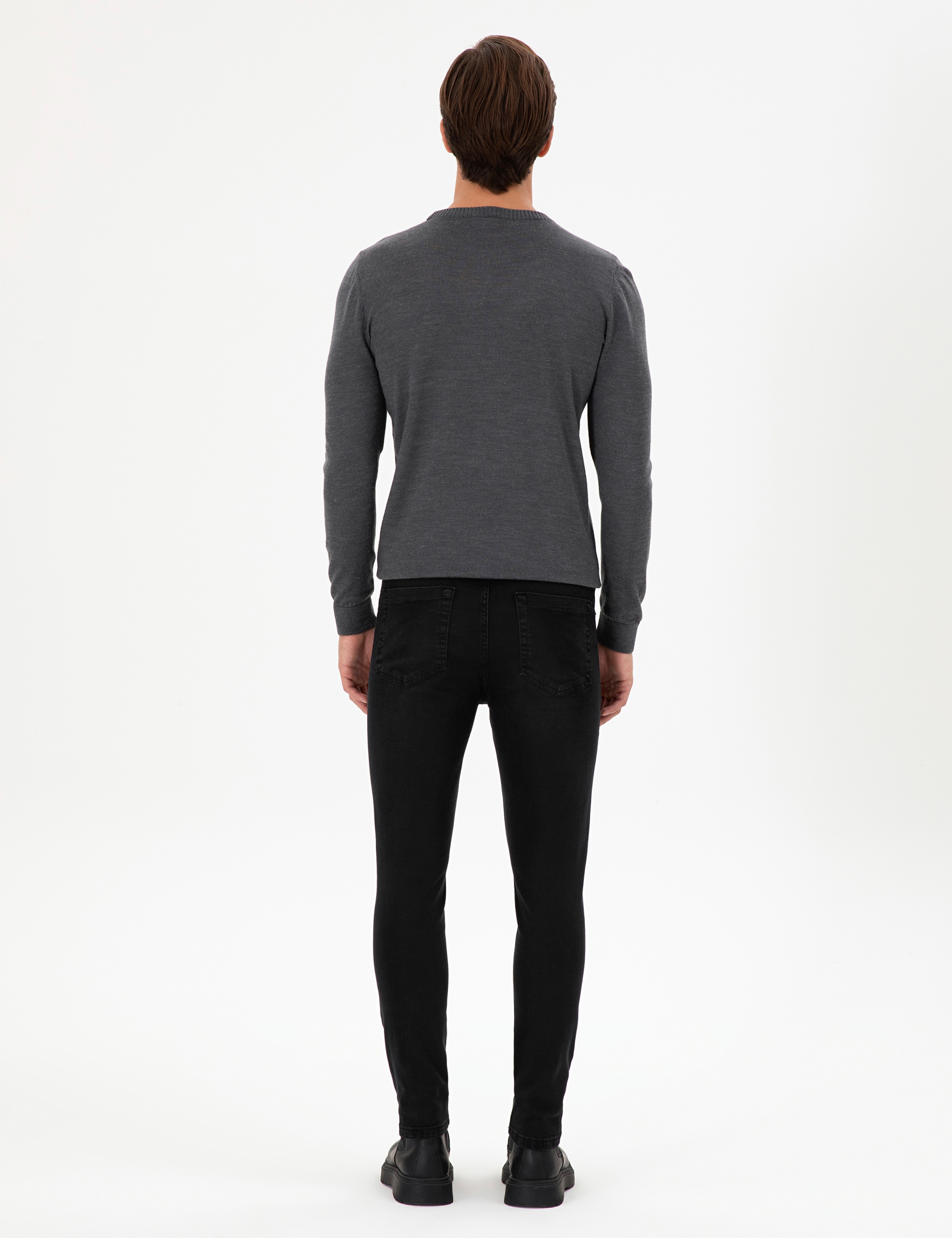 Erkek Siyah Jean Pantolon - Image 4