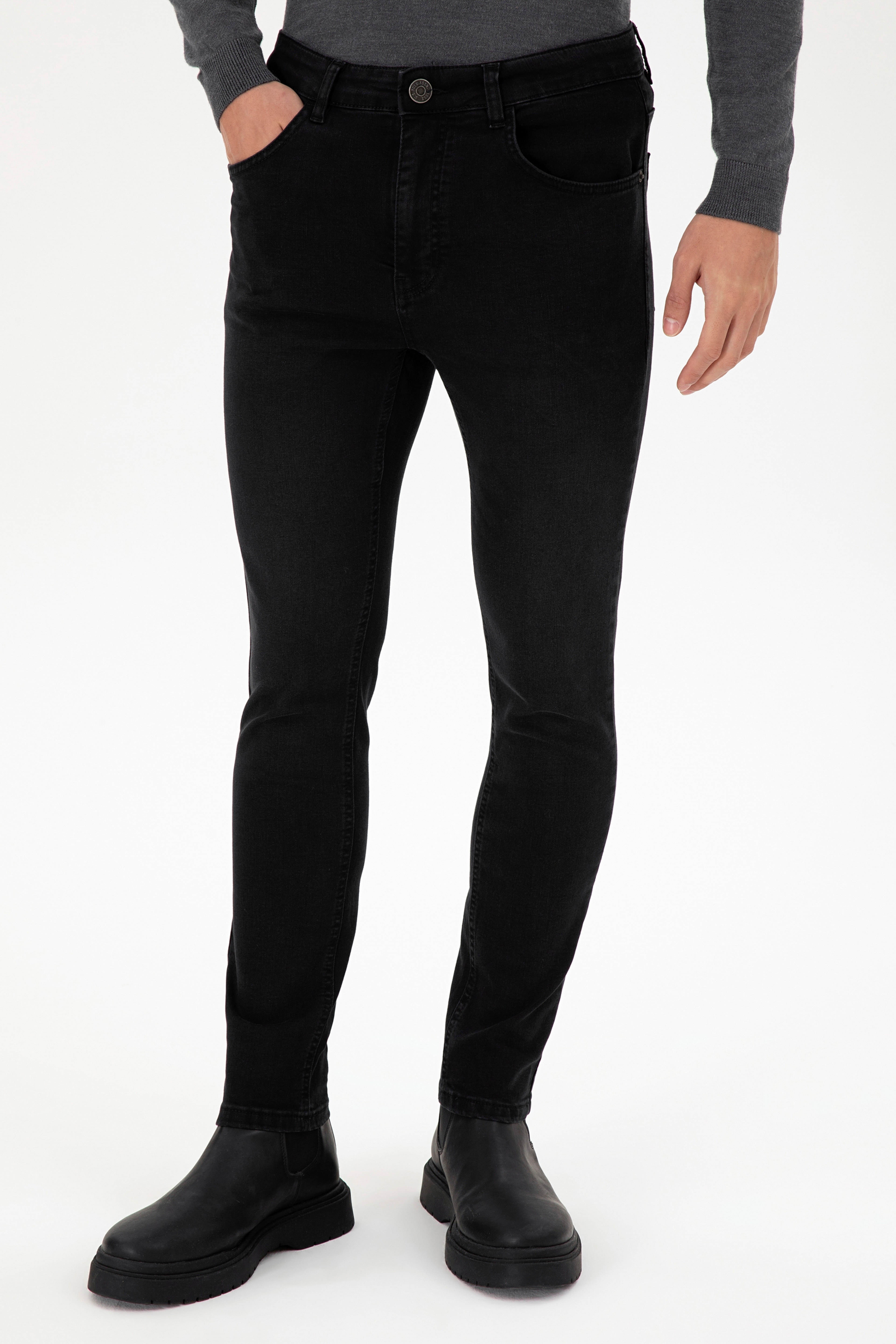 Erkek Siyah Jean Pantolon