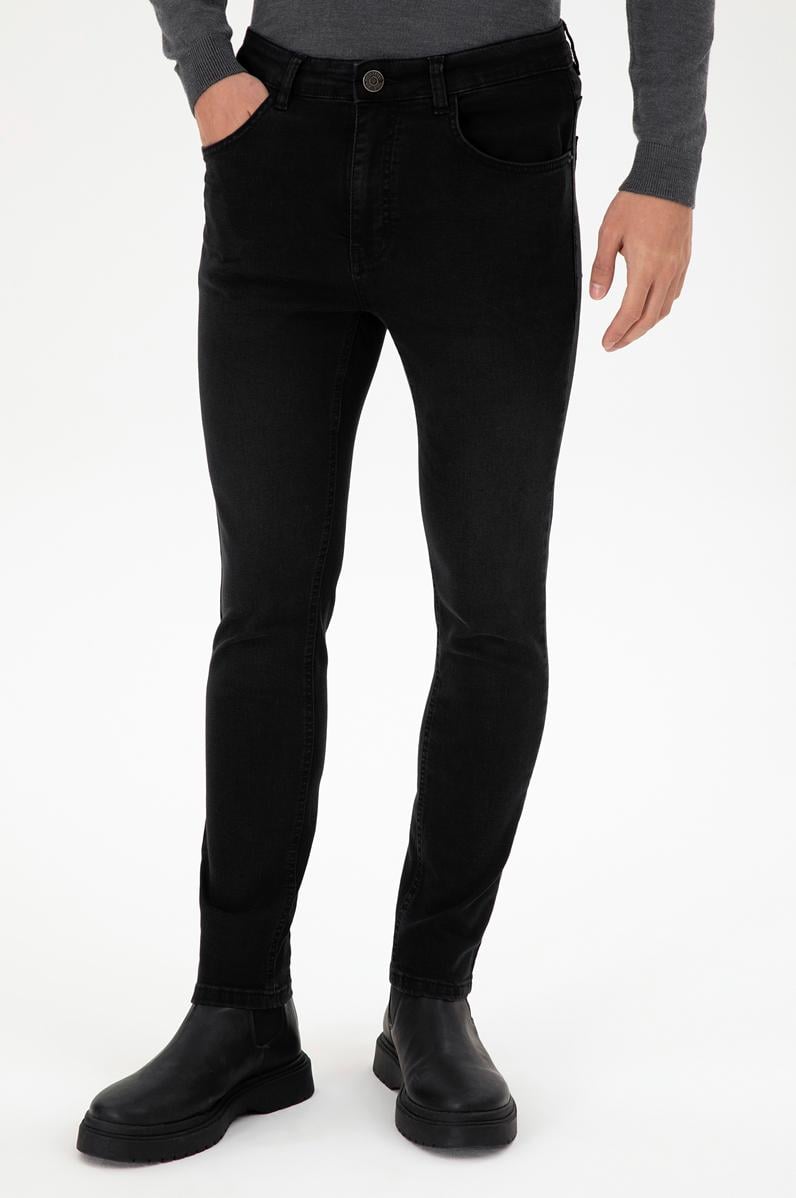 Erkek Siyah Jean Pantolon
