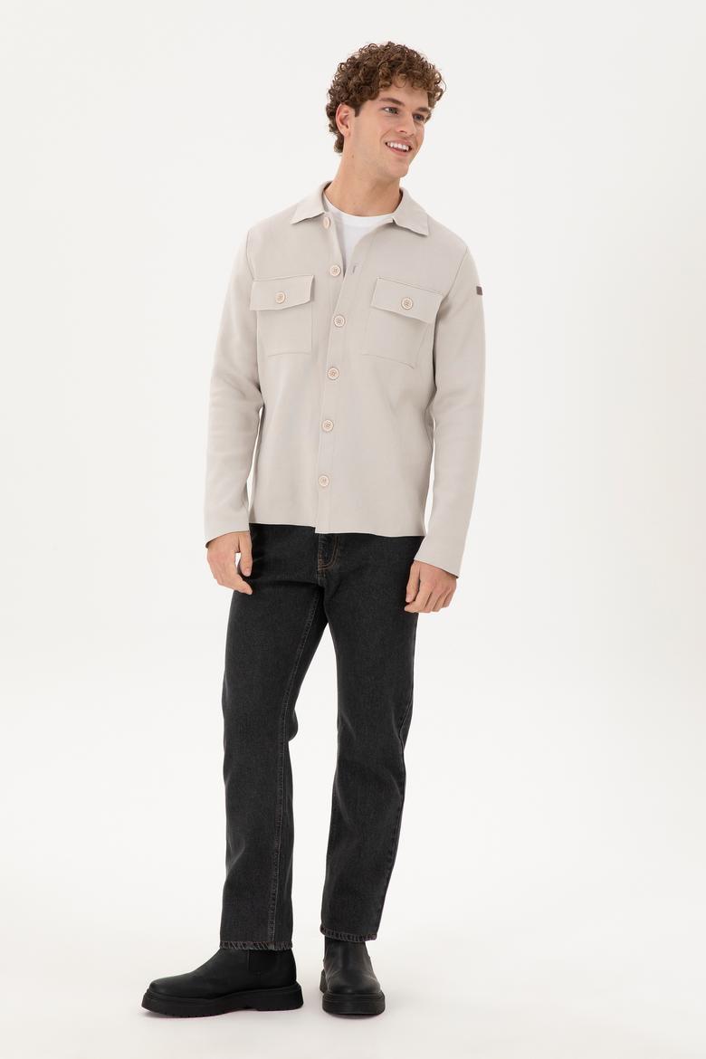 Erkek Taş Triko Hırka - 50294169019