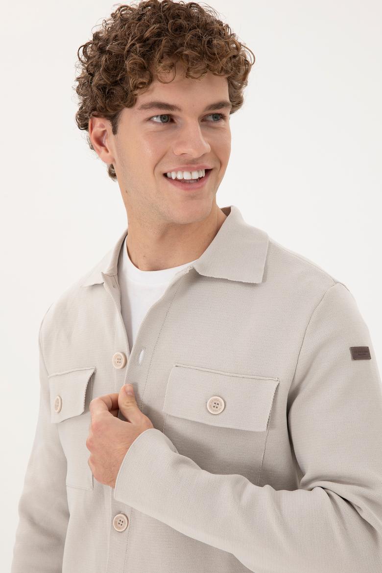 Erkek Taş Triko Hırka - 50294169019