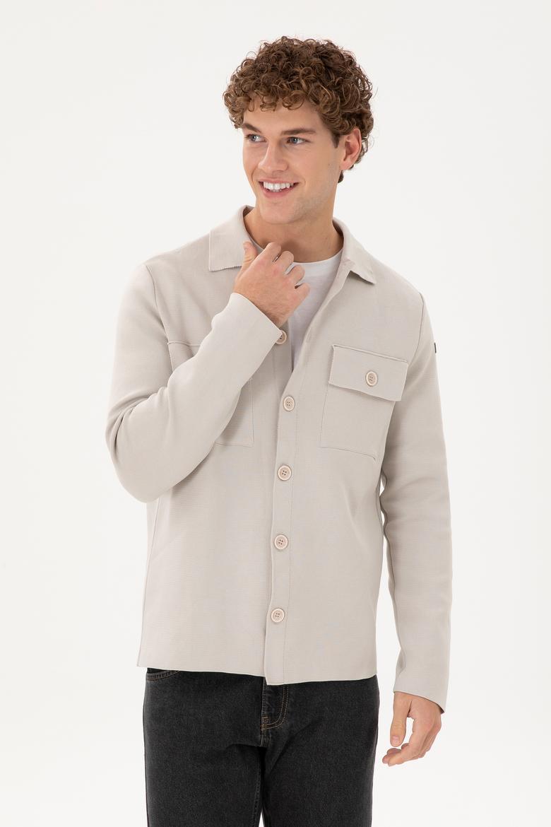 Erkek Taş Triko Hırka