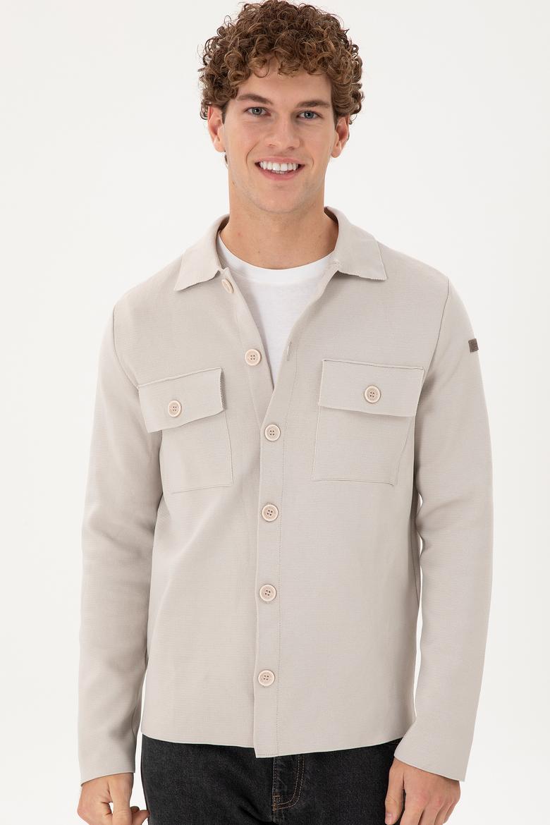 Erkek Taş Triko Hırka - 50294169019