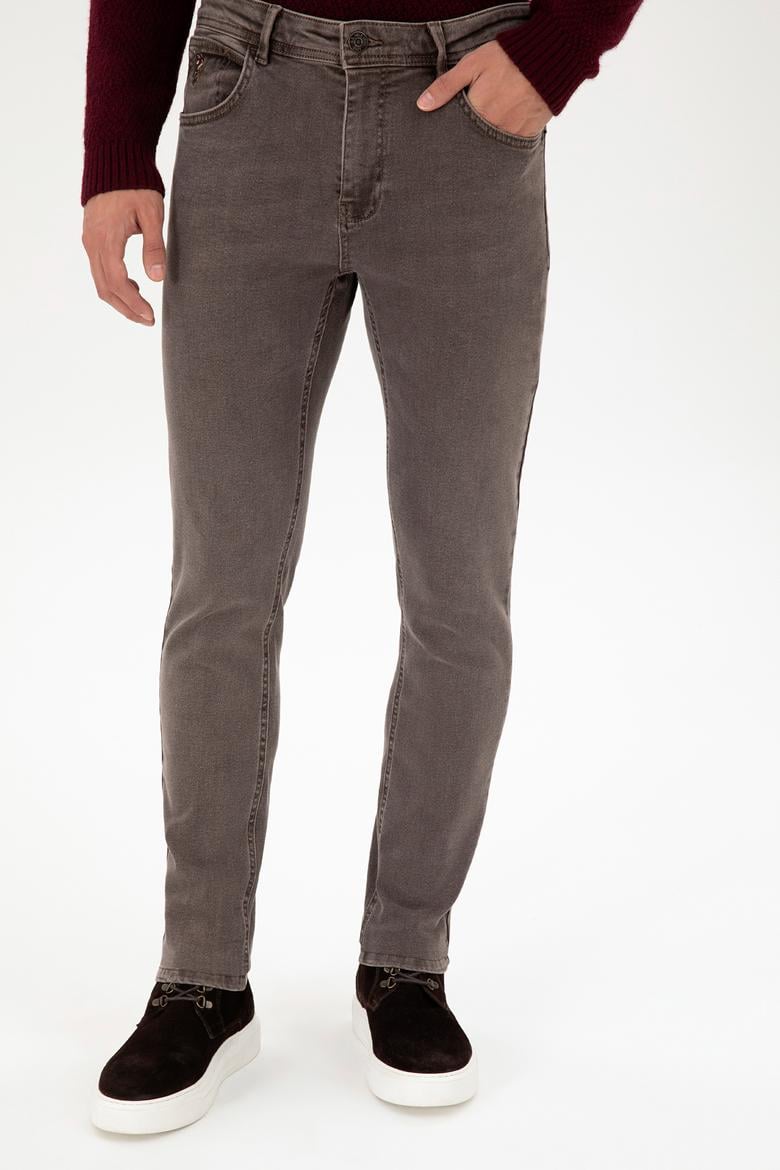 Erkek Kahverengi Jean Pantolon - 50295866135