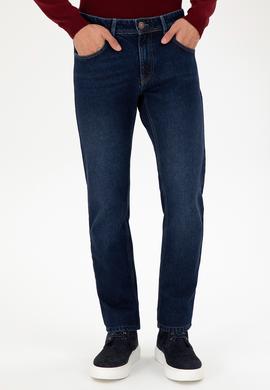 Erkek Koyu Mavi Straight Fit Jean Pantolon - 50295319020