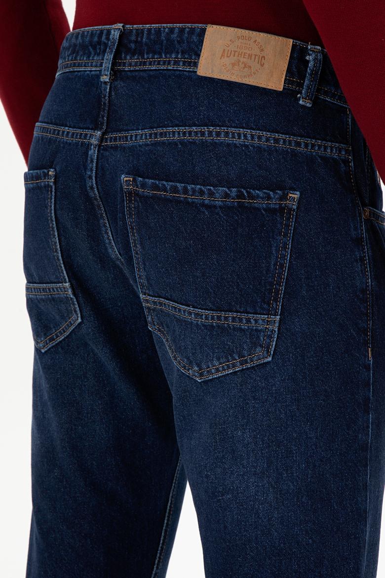 Erkek Koyu Mavi Straight Fit Jean Pantolon - 50295319020