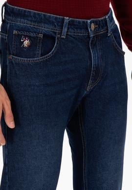 Erkek Koyu Mavi Straight Fit Jean Pantolon - 50295319020