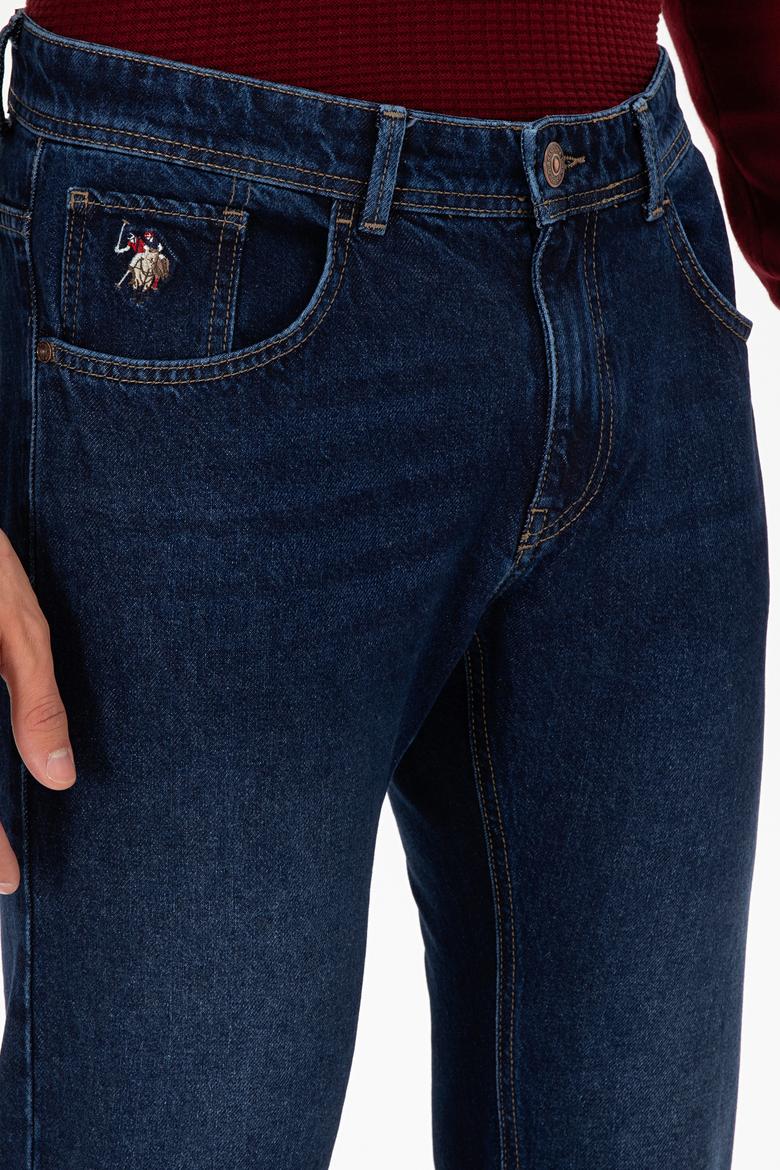 Erkek Koyu Mavi Straight Fit Jean Pantolon - 50295319020