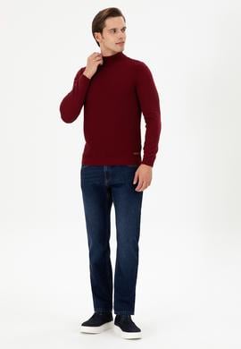 Erkek Koyu Mavi Straight Fit Jean Pantolon - 50295319020