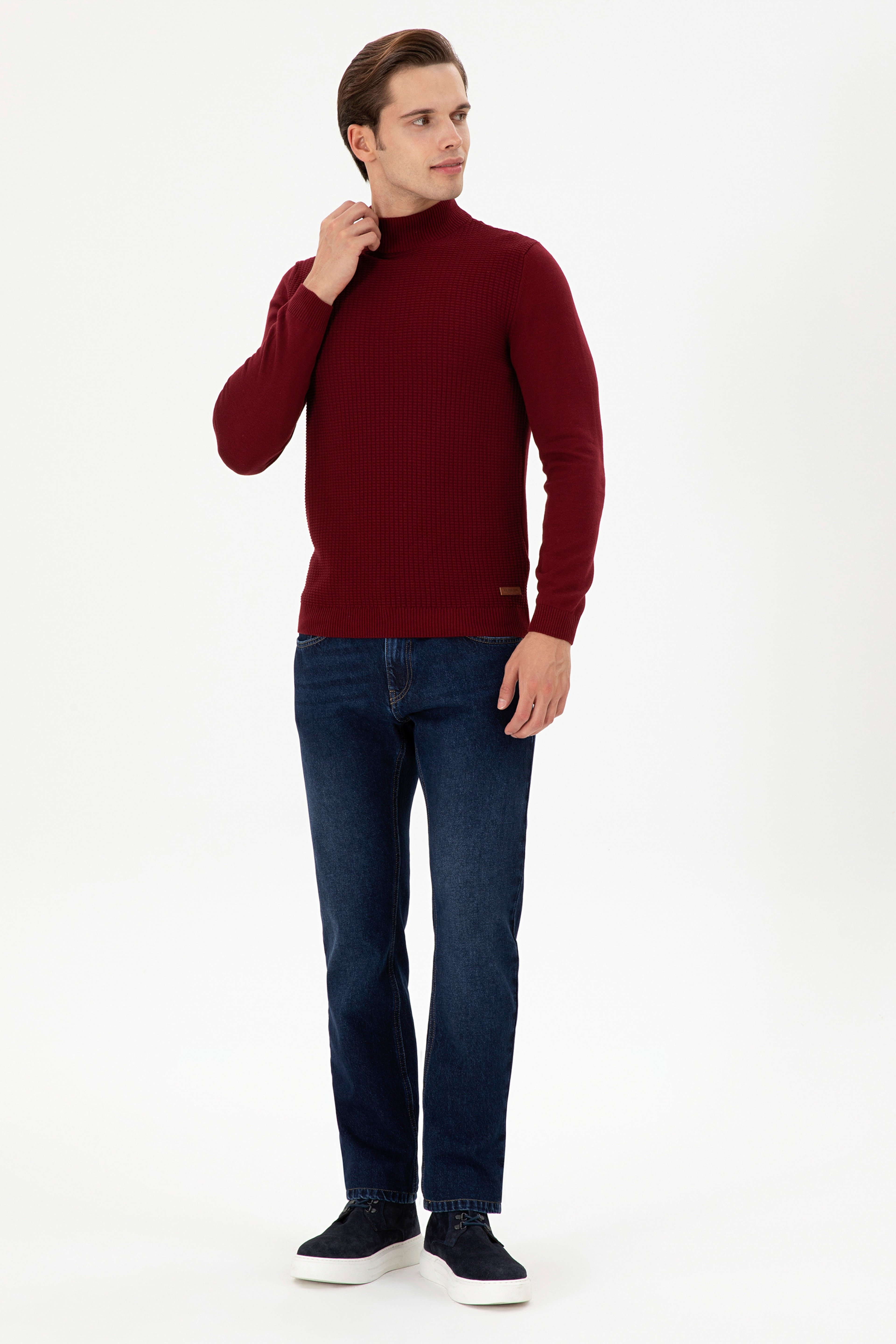 Erkek Koyu Mavi Straight Fit Jean Pantolon