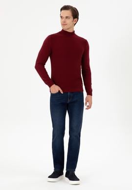 Erkek Koyu Mavi Straight Fit Jean Pantolon - 50295319020