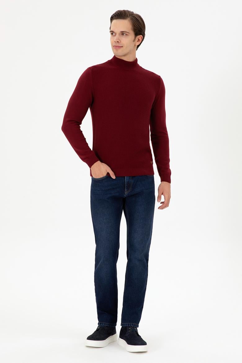 Erkek Koyu Mavi Straight Fit Jean Pantolon