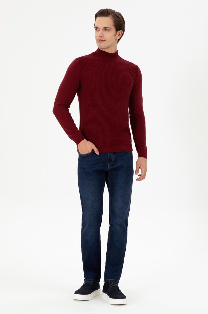 Erkek Koyu Mavi Straight Fit Jean Pantolon