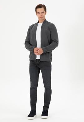 Erkek Gri Slim Fit Jean Pantolon - 50290008114