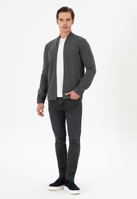 Erkek Gri Slim Fit Jean Pantolon - 50290008114