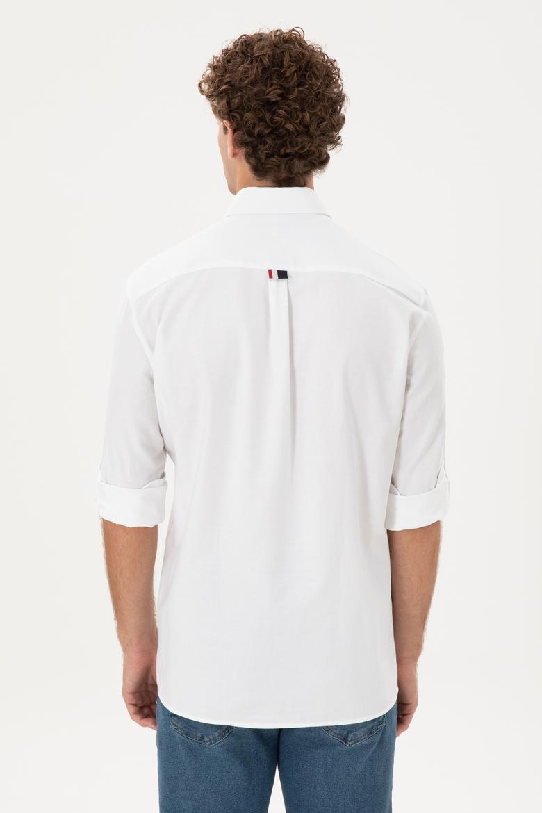 Erkek Beyaz Uzun Kollu Gömlek - 50293490013