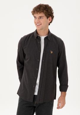 Erkek Siyah Uzun Kollu Basic Gömlek - 50293980108