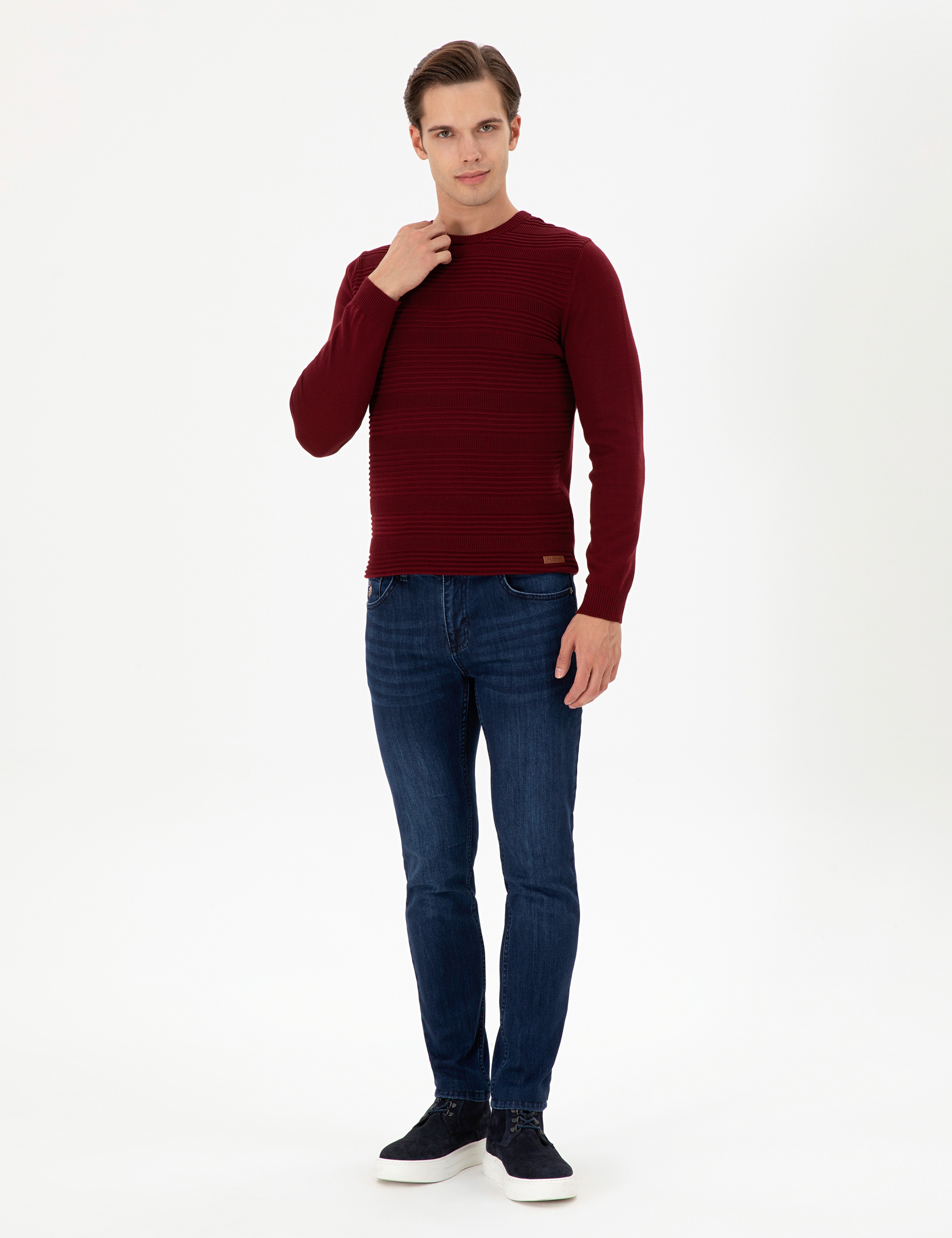 Erkek Koyu Mavi Jean Pantolon - Image 3