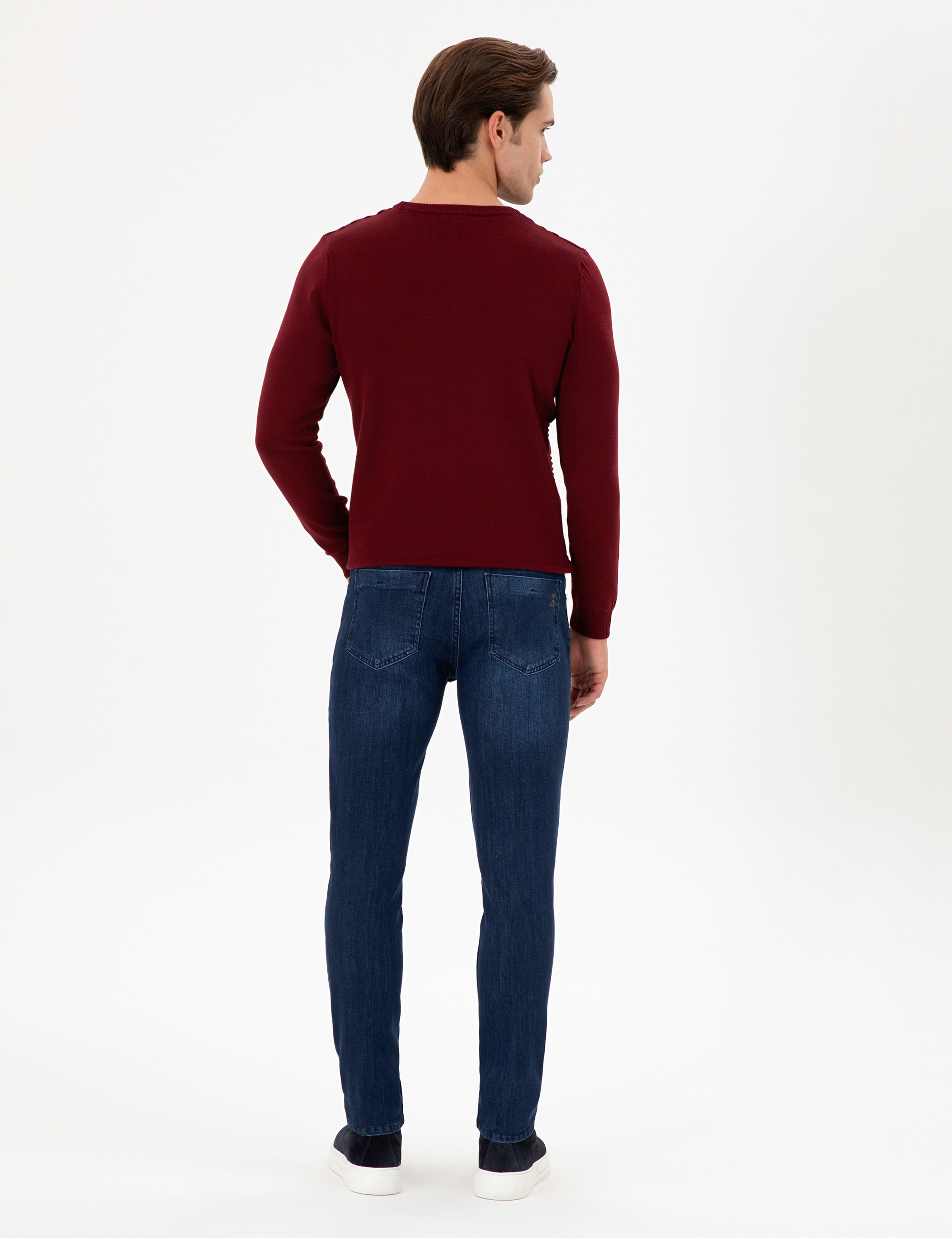 Erkek Koyu Mavi Jean Pantolon - Image 4