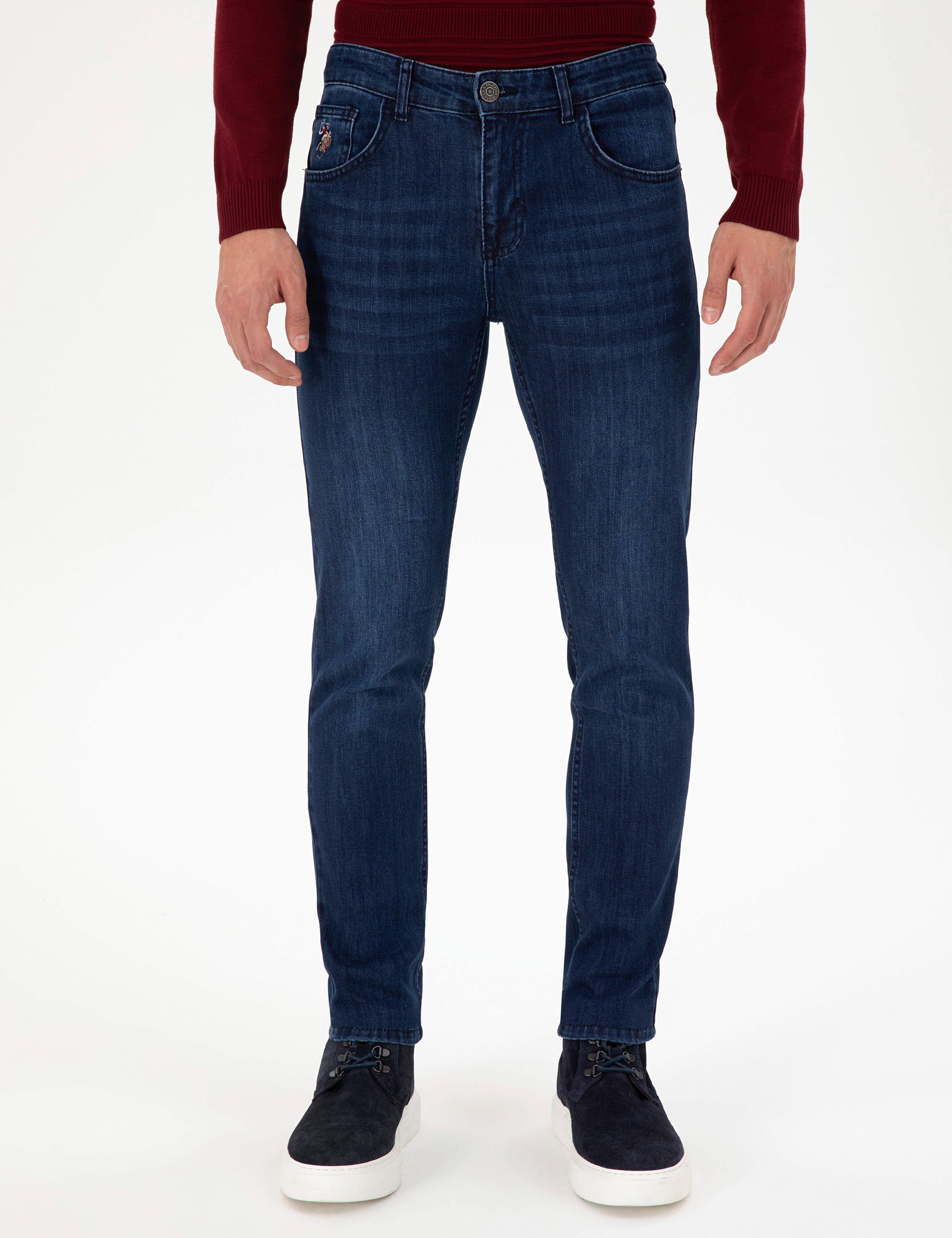 Erkek Koyu Mavi Jean Pantolon - Image 2