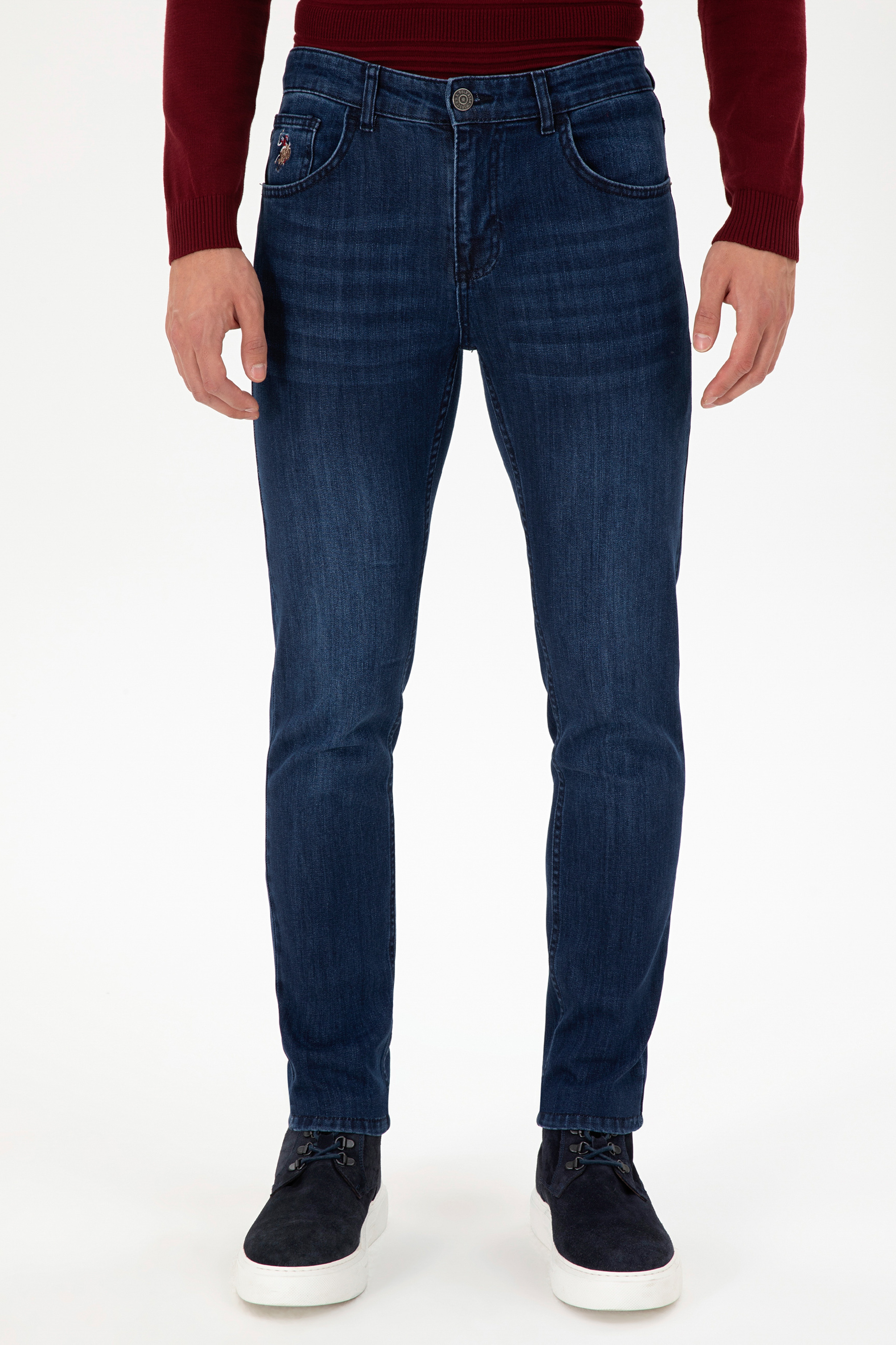 Erkek Koyu Mavi Jean Pantolon