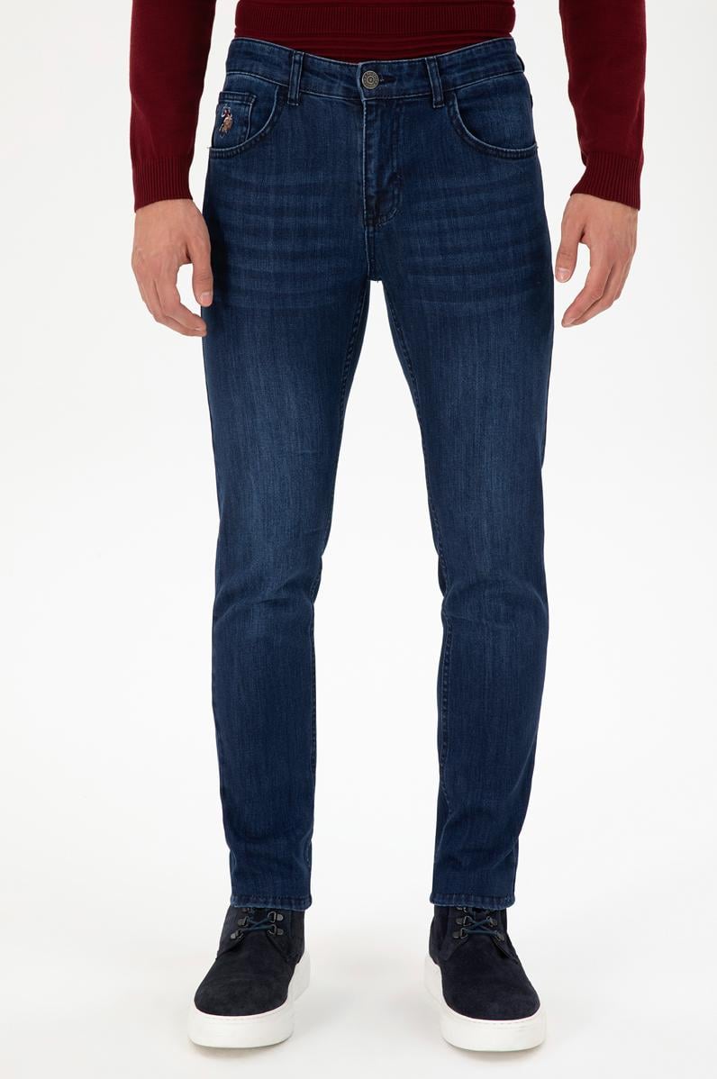 Erkek Koyu Mavi Jean Pantolon