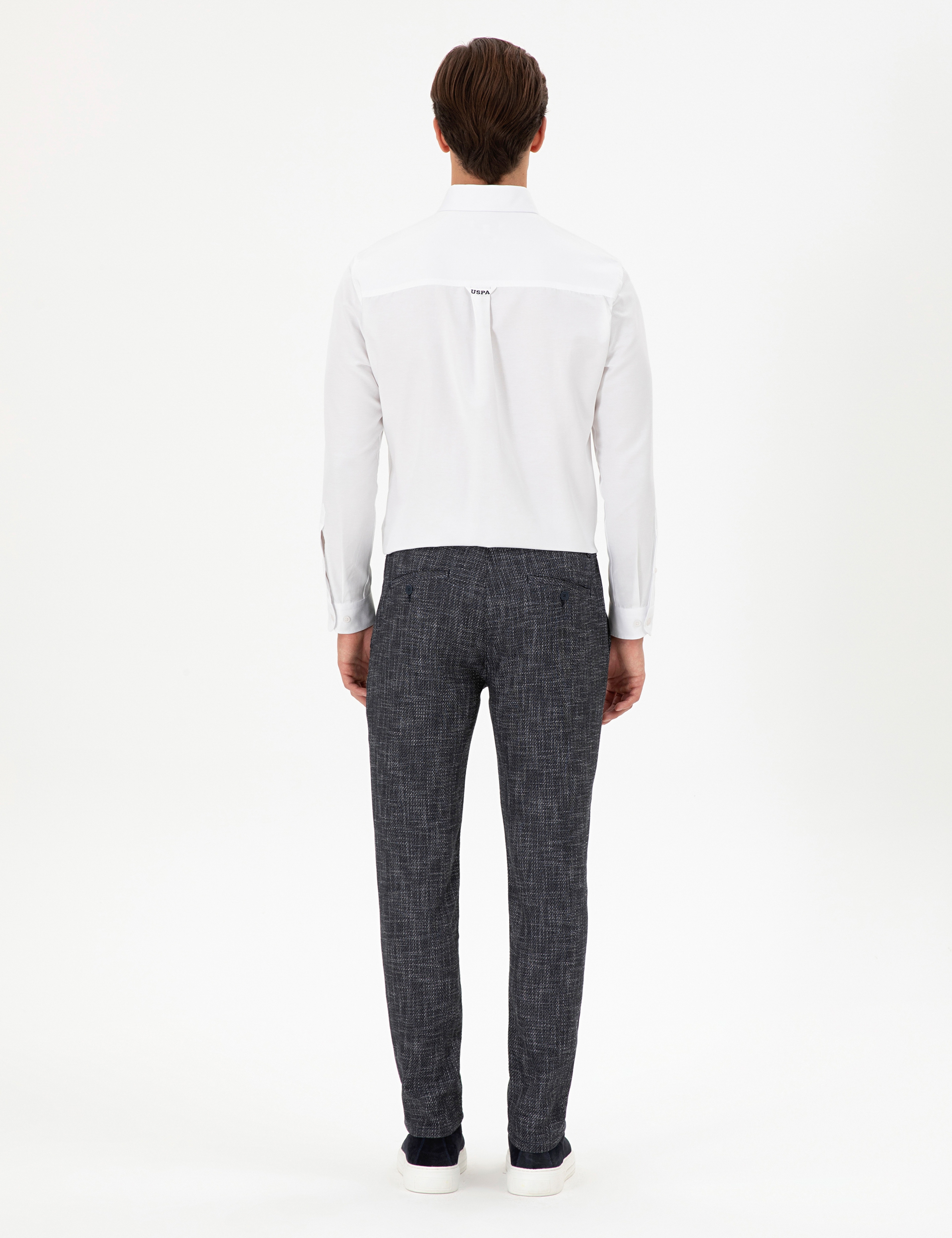 Erkek Slim Fit Lacivert Kanvas Pantolon - Image 4